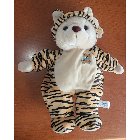SKM Enterprise 12" Teddy Bear Plush In Tiger Costume Cute! Clean Hand Crafted - Picture 1 of 11